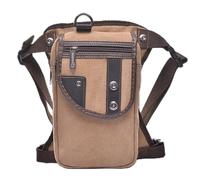 Multifuncional Muslo Drop Leg Bag, Riñonera de Lona o Nailon for Hombre, Tipo Bandolera, for el Muslo, for Motociclista(Khaki)