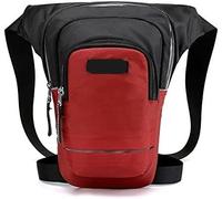 Multifuncional Muslo Drop Leg Bag, Riñonera for Deportes al Aire Libre, for Ocio, for Hombre, for Montar a Caballo, Reflectante, for el Pecho, for la Noche, for Hombro(Rosso)