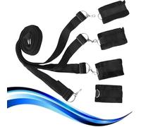 Multifuncional Negro Nylon EláStico 4 Piezas EláStico Banda De Entrenamiento, Pierna Y Mano Estiramiento Banda De Yoga, Regalo De Pareja - K04