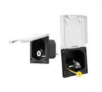 Multifuncional RV-Wasser-Strom-Anschlussdose Wandmontage Schnellverbindung IP44 Wetterfest für Caravan Camping Boot Outdoor 10A 250V Weiß (Gasinterface)