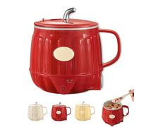 Multifunction Electric Heated Milk Cup, 3-In-1 Multifunction Mini Electric Heater Cup, for Quick Meals and Beverages At Home Or In The Office (Red)