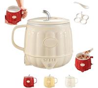Multifunction Electric Heated Milk Cup, 600ml 3-in-1 Mini Electric Heater Cup, Portable Stainless Steel Automatic Milk Warmer for Quick Meals and Beverages (White)