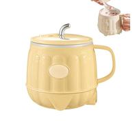 Multifunction Electric Heated Milk Cup, 600ml 3-In-1 Multifunction Mini Electric Heater Cups, Portable Milk Tea Cup Coffee Warmer for Desk, for Home Office (Yellow)
