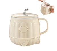 Multifunction Electric Heated Milk Cup, 600ml 3-In-1 Multifunction Mini Electric Heater Cups, Portable Milk Tea Cup Coffee Warmer for Desk, for Home Office (White)