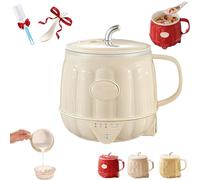 Multifunction Electric Heated Milk Cup, Rechargeable 3-in-1 Multifunction Mini Electric Heater Cup, 600ml Portable Stainless Stee Hot Milk Coffee Cups for Home/Office/Trave (Beige)