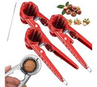 Multifunction Nutcracker with Non Slip Handle, 2026 Chestnut Splitter, Heavy Duty Pecan Walnut Plier Open, Chestnut Opener, for All Nuts (Red,#3PCS)