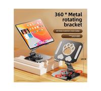 Multifunction Phone Tablet Desk Stand 360 Rotating Foldable Holder for Live Streaming Tablets Smartphone Black