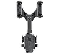 Multifunction Rearview Mirror Phone Holder for All Mobile Phones, 360 Degree Rotatable Phone Mount