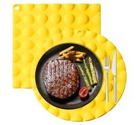 MultiFunction Silicone Placemat - 6,3 x 6,3 x 0,24 pulgadas de silicona aislante | Kitchen | Thickened Anti Slip | Dining Decor Place Mats for Dormitory Hotel Restaurant