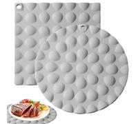Multifunction Silicone Placemat - 6.3x6.3x0.24 Inches Silicone Insulated Placemat | Kitchen | Thickened Anti Slip | Dining Decoration Place Mats for Dormitory Hotel Restaurant