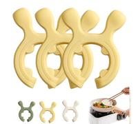 Multifunction Silicone Pot Handle Spatula Rack, 2026 New Spoon Rest, Non-Slip Spoon Holder Stove Organizer, Home Cooking Accessory, Easy To Clean (Yellow,3pcs)