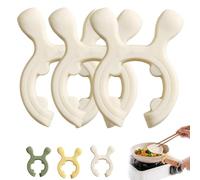 Multifunction Silicone Pot Handle Spatula Rack, 2026 New Spoon Rest, Non-Slip Spoon Holder Stove Organizer, Home Cooking Accessory, Easy To Clean (Beige,3pcs)