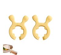 Multifunction Silicone Pot Handle Spatula Rack, Silicone Pot Clip Rests, Steam Releaser, Drip-Free Design, Easy to Clean (Yellow-2PC)