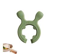 Multifunction Silicone Pot Handle Spatula Rack, Silicone Pot Clip Rests, Steam Releaser, Drip-Free Design, Easy to Clean (Green)