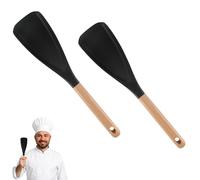 Multifunction Spatula Cooking Spoon - 3-in-1 Kitchen Silicone Heat-Resistant Spoon for Stirring, Scooping, Serving - Durable, Non-Slip, Easy to Clean (2Pcs-A)