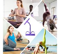Multifunction Tension Rope, 4-Tube Pedal Resistance Band Elastic Pull Yoga Tension Rope, 2025 Elastic Upgraded Stretch Band, for Abdomen/Waist/Arm/Leg Stretching Slimming Training for Women Men