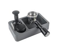 Multifunctional Coffee Tamping Station, Lightweight Espresso Knock Box, 10.8 Inches Tamper Station with Drip Tray, Coffee Organizer with Durable Build, Espresso Accessory for Home Bakery and Counter