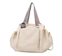 Multifunctional Convertible Tote Backpack for Women, Lightweight Waterproof, Large Capacity 36-55L Travel Bag (Off-White)