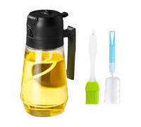 Multifunctional Cooking Oil Spray Bottle - Glass Oil Dispenser With Brushes, Perfect For Kitchen Use, Refillable Transparent Bottle For Olive, Vegetable, And Cooking Oils, Convenient Spray Design For