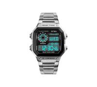 Multifunctional digital men's watches with dual alarm, stopwatch, countdown function, backlight and waterproof