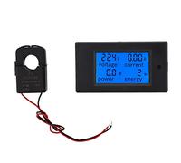 Multifunctional Digital Power Monitor, Voltage Current Energy Multimeter with STN LCD Display, Overload Alarm and Backlight for Home Electrical System Testing up to 100A