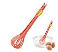 Multifunctional Egg Beater, 2-In-1 Whisk Tongs, 7cm/2.75 Inch 28cm/11.02 Inches Manual Hand Mixer, Easy Grip Food Clip, Kitchen Tool for Cooking Blending Whisking Stirring