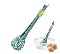 Multifunctional Egg Beater, 2-In-1 Whisk Tongs, 7cm/2.75 Inch 28cm/11.02 Inches Manual Hand Mixer, Easy Grip Food Clip, Kitchen Tool for Cooking Blending Whisking Stirring