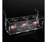 Multifunctional Fish Breeder, Non Slip Fish Breeder Box, Aquarium Incubator for Shrimp, Guppy Breeder Box, Small Fish Breeder Box, Clear Breeder Box with Hook, Fish Incubator with Suction Cups