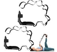 Multifunctional Foot & Leg Stretching Strap with 6 Loops for Training (Grey)