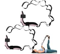 Multifunctional Foot & Leg Stretching Strap with 6 Loops for Training (Light Pink)