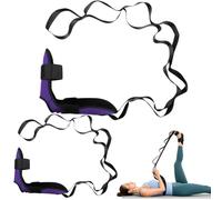 Multifunctional Foot & Leg Stretching Strap with 6 Loops for Training (Purple)