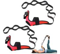 Multifunctional Foot & Leg Stretching Strap with 6 Loops for Training (Red)