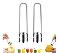 Multifunctional Fruit and Vegetable Core Remover, 2025 New in Gettoreach Core Remover, Red Bell Pepper Seed Corer Tool, Kitchen Gadgets, for Apple, Bell Pepper And Pear (A*2)