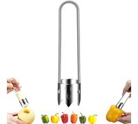 Multifunctional Fruit and Vegetable Core Remover, 2025 New in Gettoreach Core Remover, Red Bell Pepper Seed Corer Tool, Kitchen Gadgets, for Apple, Bell Pepper And Pear (A*1)