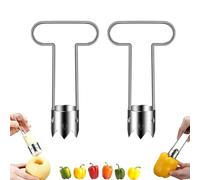 Multifunctional Fruit and Vegetable Core Remover, 2025 New in Gettoreach Core Remover, Red Bell Pepper Seed Corer Tool, Kitchen Gadgets, for Apple, Bell Pepper And Pear (B*2)