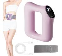 Multifunctional Full-Body Fascia Ring,Silicone Deep Tissue and Fat Burning Workouts,Ergonomic Electric Fascia Massager,Cordless Massager for Belly Neck Waist Arms Legs (Pink)