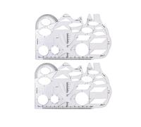 Multifunctional Geometric Ruler,multi-functional Student Ruler Mathematics Function Geometry Drawing Ruler (4pcs)