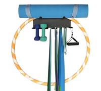 Multifunctional Gym Rack Organizer - Multi-Purpose Gym Equipment Storage Rack | Wall-Mounted Shelves Heavy-Duty Fitness Equipment for Garage Wall Home Workout Yoga Exercise Barbell Racks