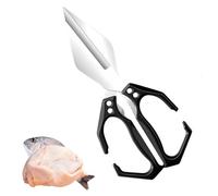 Multifunctional Heavy-Duty Kitchen Shears, Cuts Through Bone, Premium Stainless Steel, Ergonomic Handle for Poultry, Meat, Seafood (Black)