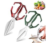 Multifunctional Heavy-Duty Kitchen Shears, Heavy Duty Kitchen Scissors for Food with Ergonomic Handle, for Chicken, Meat, Seafood Cutting, Walnuts, Vegetable (Mix A,2 Pcs)
