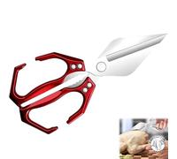 Multifunctional Heavy-Duty Kitchen Shears, Heavy Duty Kitchen Scissors for Food with Ergonomic Handle, High-Carbon Steel Culinary Shears for Meat, Vegetables and Nuts (Red)
