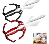 Multifunctional Heavy-Duty Kitchen Shears, Heavy Duty Kitchen Scissors for Food with Ergonomic Handle, High-Carbon Steel Culinary Shears for Meat, Vegetables and Nuts (Red+black)