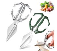 Multifunctional Heavy-Duty Kitchen Shears, Heavy Duty Kitchen Scissors for Food with Ergonomic Handle, for Chicken, Meat, Seafood Cutting, Walnuts, Vegetable (Mix B,2 Pcs)