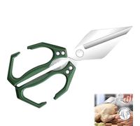 Multifunctional Heavy-Duty Kitchen Shears, Heavy Duty Kitchen Scissors for Food with Ergonomic Handle, High-Carbon Steel Culinary Shears for Meat, Vegetables and Nuts (green)