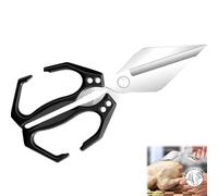 Multifunctional Heavy-Duty Kitchen Shears, Heavy Duty Kitchen Scissors for Food with Ergonomic Handle, High-Carbon Steel Culinary Shears for Meat, Vegetables and Nuts (black)