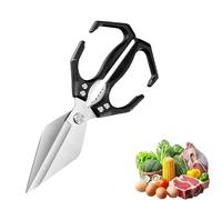 Multifunctional Heavy-Duty Kitchen Shears,Multifunctional Stainless Steel Kitchens S-hears,Kitchen Shears for Food Heavy Duty,for Chicken,Meat,Seafood,and Bone Cutting (Black)
