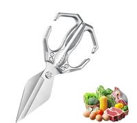 Multifunctional Heavy-Duty Kitchen Shears,Multifunctional Stainless Steel Kitchens S-hears,Kitchen Shears for Food Heavy Duty,for Chicken,Meat,Seafood,and Bone Cutting (Silver)