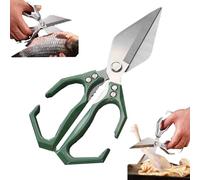 Multifunctional Heavy-Duty Kitchen Shears,Poultry Shears,Heavy Duty Kitchen Scissors for Food with Ergonomic Handle,Stainless Steel Scissors for Chicken,Meat,Seafood,Bone Cutting (Green)
