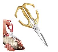 Multifunctional Heavy-duty Kitchen Shears, Stainless Steel Sharp Scissors for Meat, Vegetables, Seafood, Poultry, Nuts, and Packaging with Ergonomic Handle (B-Gold)