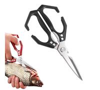 Multifunctional Heavy-duty Kitchen Shears, Stainless Steel Sharp Scissors for Meat, Vegetables, Seafood, Poultry, Nuts, and Packaging with Ergonomic Handle (D-Black)